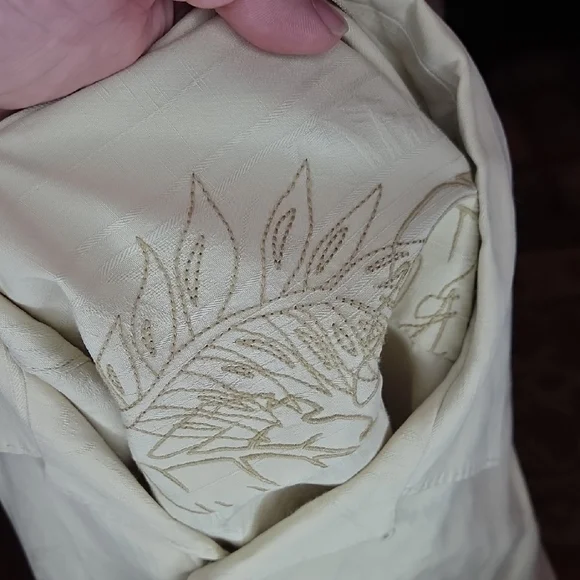 Tommy Bahama Light Cream Casual Button Down Shirt, Silk And Linen, Medium - Picture 8 of 10